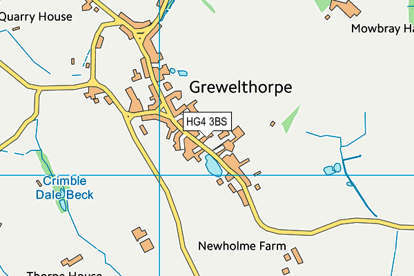 HG4 3BS map - OS VectorMap District (Ordnance Survey)