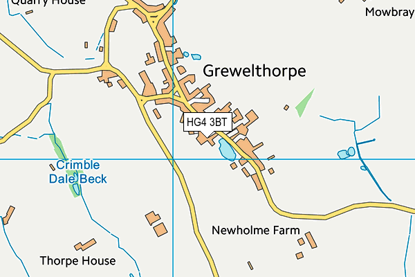 HG4 3BT map - OS VectorMap District (Ordnance Survey)