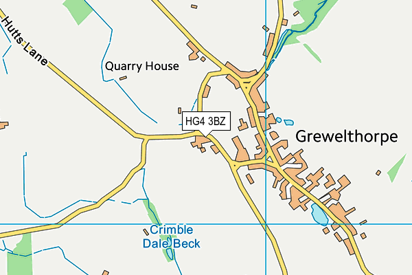 HG4 3BZ map - OS VectorMap District (Ordnance Survey)