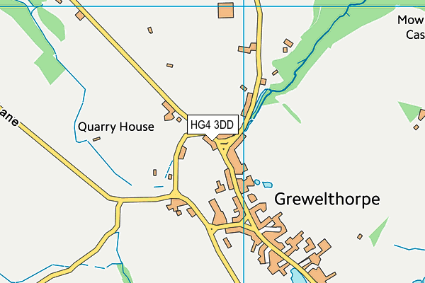 HG4 3DD map - OS VectorMap District (Ordnance Survey)