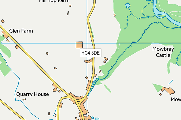 HG4 3DE map - OS VectorMap District (Ordnance Survey)