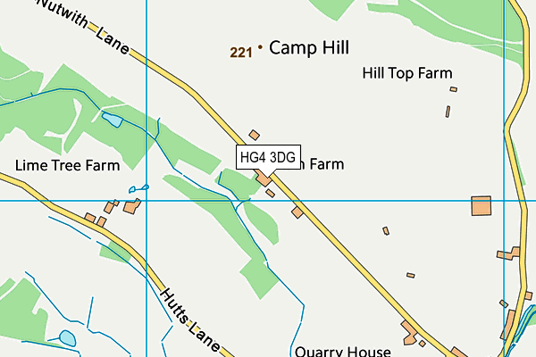 HG4 3DG map - OS VectorMap District (Ordnance Survey)