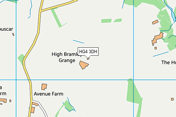 HG4 3DH map - OS VectorMap District (Ordnance Survey)