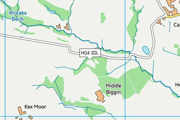 HG4 3DL map - OS VectorMap District (Ordnance Survey)