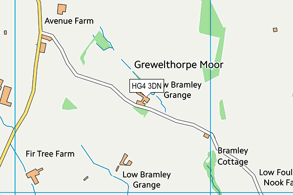 HG4 3DN map - OS VectorMap District (Ordnance Survey)