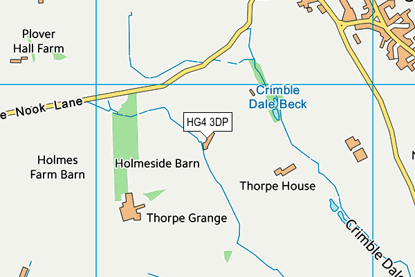 HG4 3DP map - OS VectorMap District (Ordnance Survey)