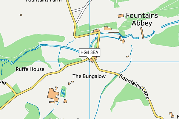 HG4 3EA map - OS VectorMap District (Ordnance Survey)