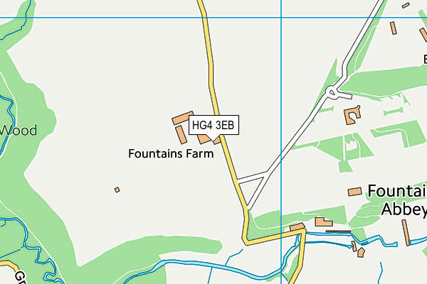 HG4 3EB map - OS VectorMap District (Ordnance Survey)