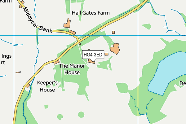 HG4 3ED map - OS VectorMap District (Ordnance Survey)