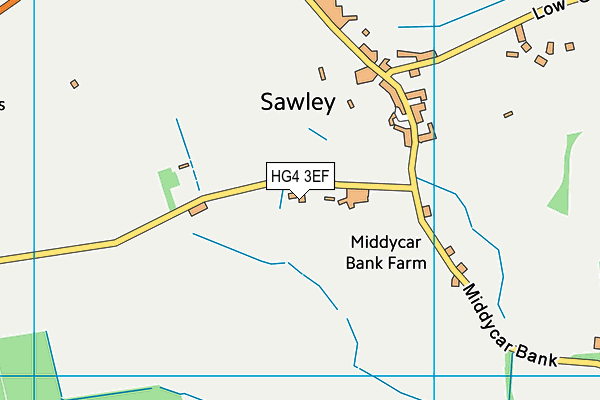 HG4 3EF map - OS VectorMap District (Ordnance Survey)