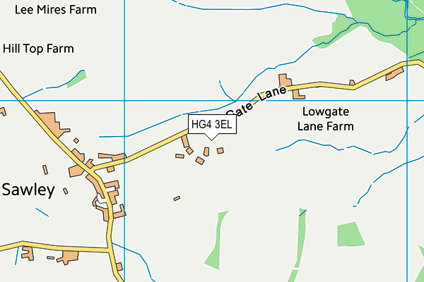 HG4 3EL map - OS VectorMap District (Ordnance Survey)