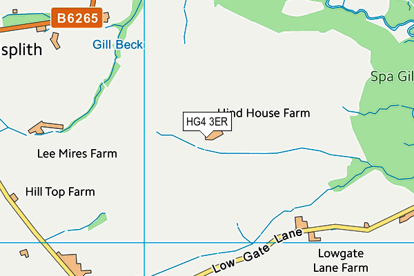 HG4 3ER map - OS VectorMap District (Ordnance Survey)