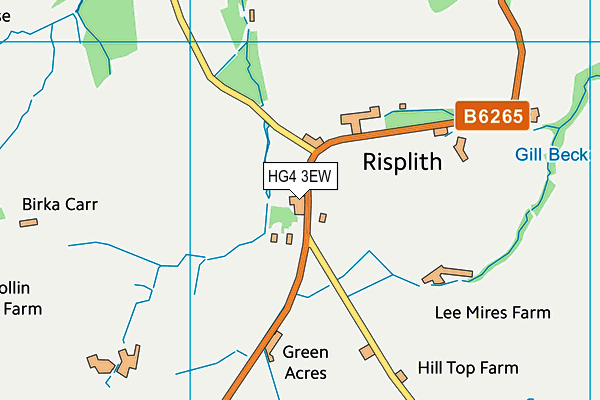 HG4 3EW map - OS VectorMap District (Ordnance Survey)