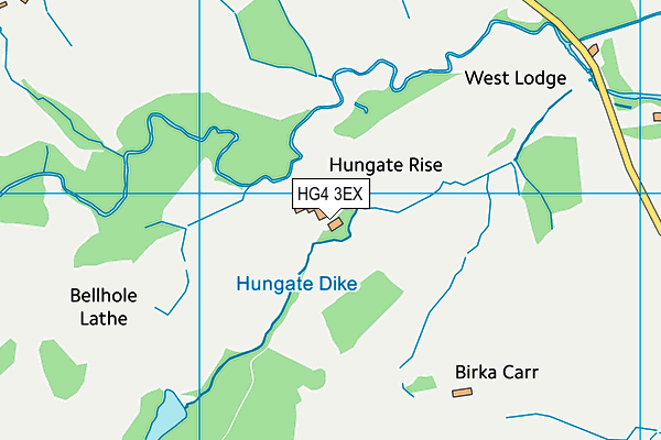 HG4 3EX map - OS VectorMap District (Ordnance Survey)