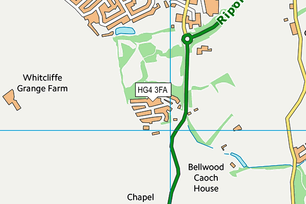 HG4 3FA map - OS VectorMap District (Ordnance Survey)