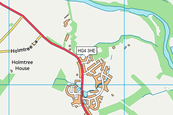 HG4 3HE map - OS VectorMap District (Ordnance Survey)