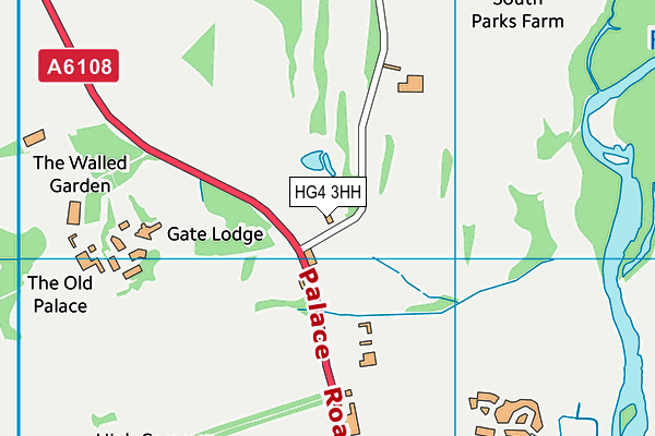 Ripon City Golf Club map (HG4 3HH) - OS VectorMap District (Ordnance Survey)
