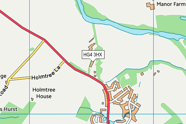 HG4 3HX map - OS VectorMap District (Ordnance Survey)