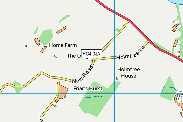 HG4 3JA map - OS VectorMap District (Ordnance Survey)