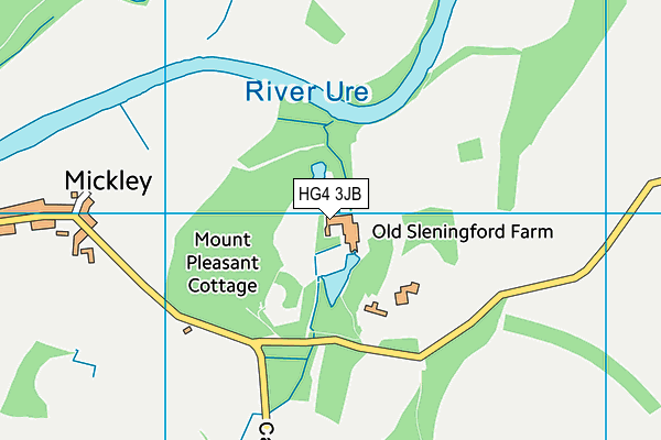 HG4 3JB map - OS VectorMap District (Ordnance Survey)