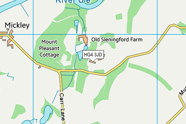 HG4 3JD map - OS VectorMap District (Ordnance Survey)