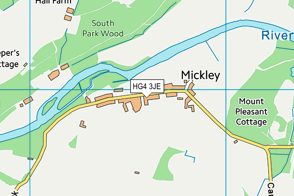 HG4 3JE map - OS VectorMap District (Ordnance Survey)