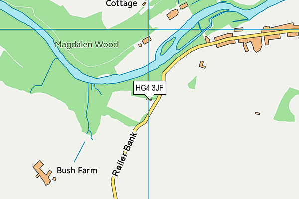 HG4 3JF map - OS VectorMap District (Ordnance Survey)