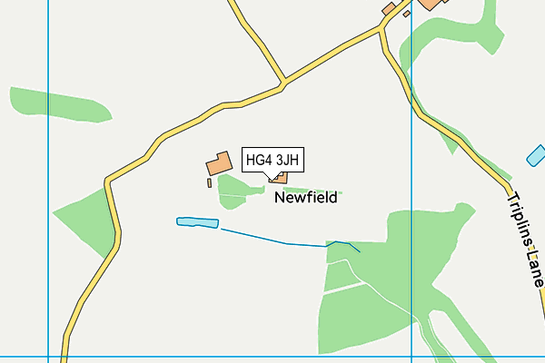 HG4 3JH map - OS VectorMap District (Ordnance Survey)