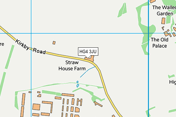 HG4 3JU map - OS VectorMap District (Ordnance Survey)