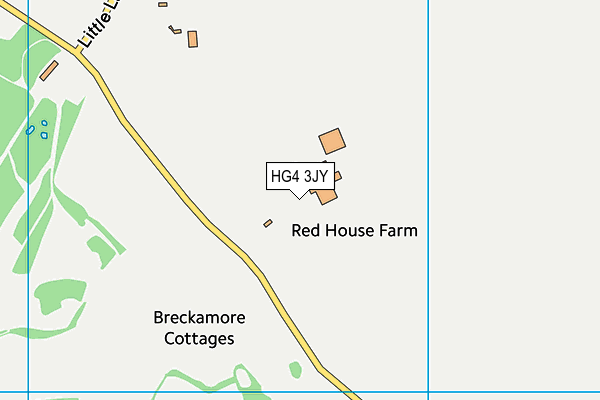 HG4 3JY map - OS VectorMap District (Ordnance Survey)