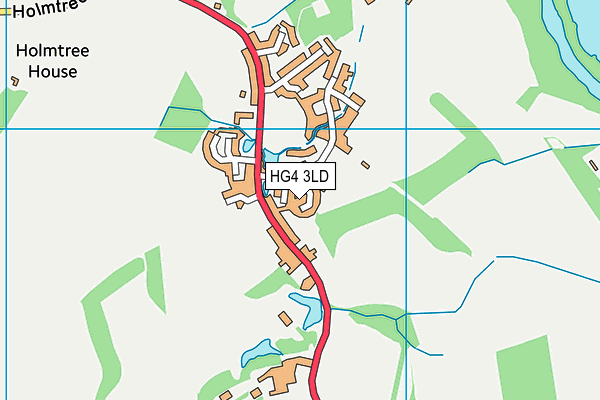 HG4 3LD map - OS VectorMap District (Ordnance Survey)