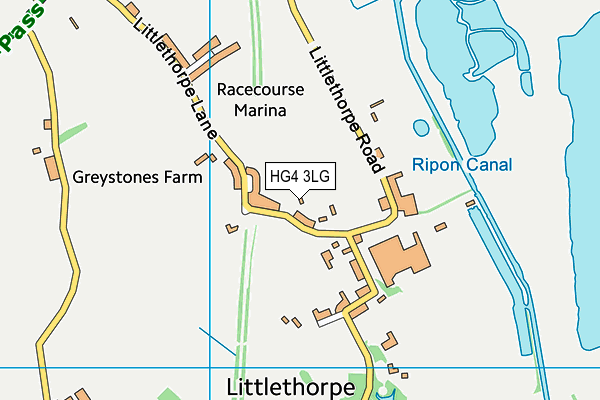 HG4 3LG map - OS VectorMap District (Ordnance Survey)