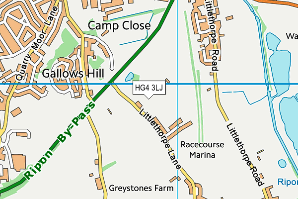 HG4 3LJ map - OS VectorMap District (Ordnance Survey)