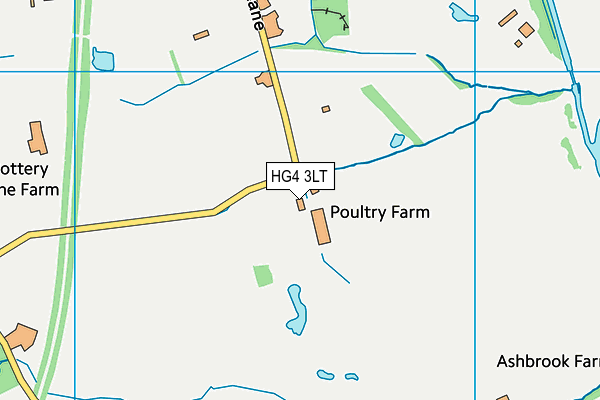 HG4 3LT map - OS VectorMap District (Ordnance Survey)