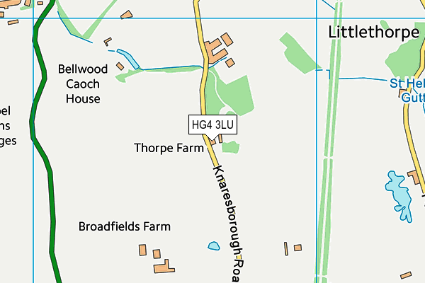 HG4 3LU map - OS VectorMap District (Ordnance Survey)