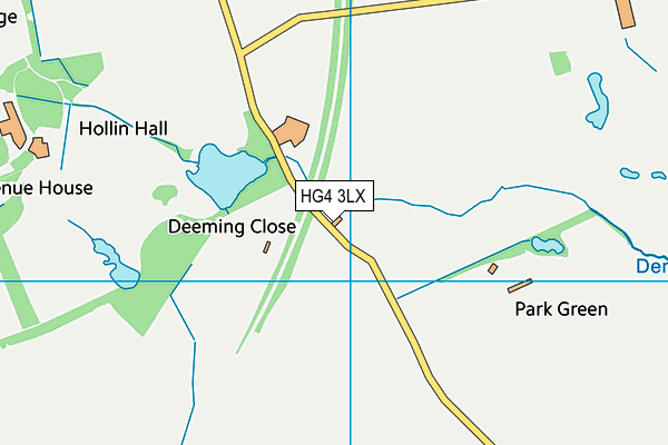 HG4 3LX map - OS VectorMap District (Ordnance Survey)