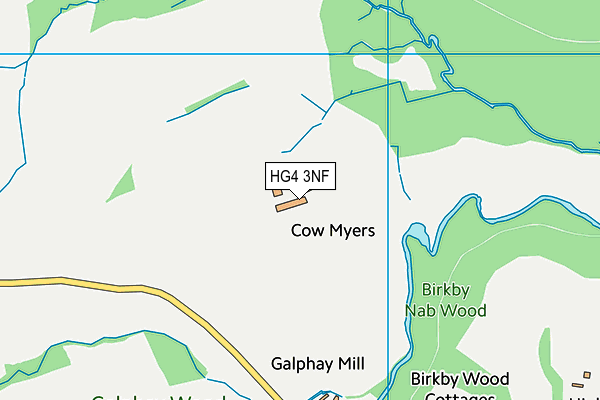 HG4 3NF map - OS VectorMap District (Ordnance Survey)