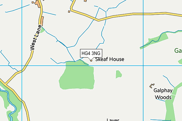 HG4 3NG map - OS VectorMap District (Ordnance Survey)