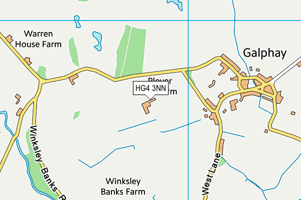 HG4 3NN map - OS VectorMap District (Ordnance Survey)