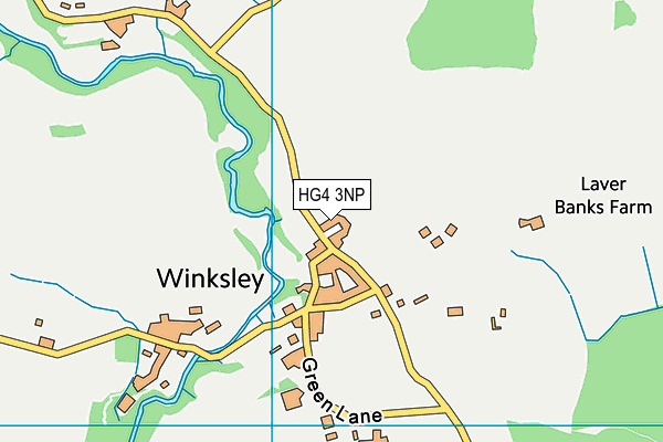 HG4 3NP map - OS VectorMap District (Ordnance Survey)