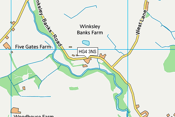 HG4 3NS map - OS VectorMap District (Ordnance Survey)