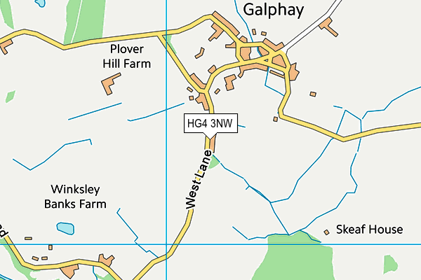 HG4 3NW map - OS VectorMap District (Ordnance Survey)