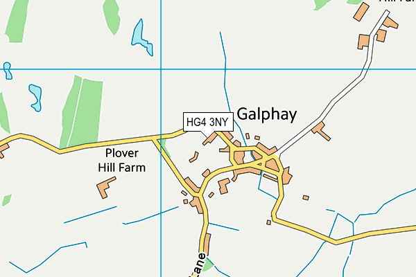 Galphay & Winksley Cricket Club map (HG4 3NY) - OS VectorMap District (Ordnance Survey)