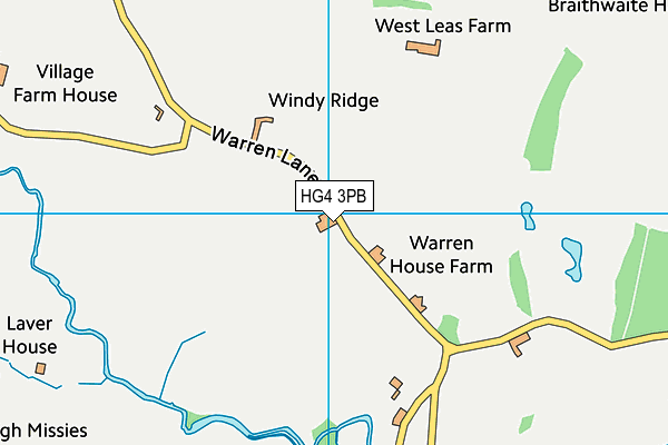 HG4 3PB map - OS VectorMap District (Ordnance Survey)