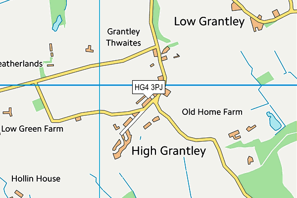 Grantley Village Hall map (HG4 3PJ) - OS VectorMap District (Ordnance Survey)