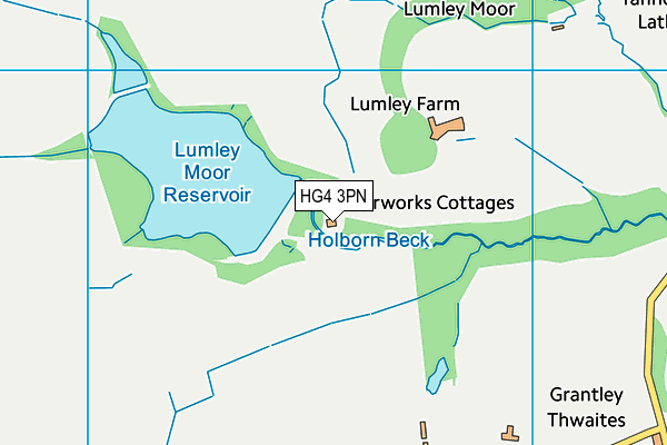 HG4 3PN map - OS VectorMap District (Ordnance Survey)