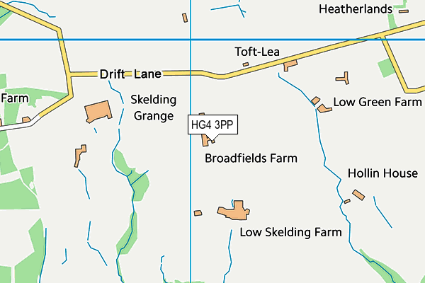 HG4 3PP map - OS VectorMap District (Ordnance Survey)