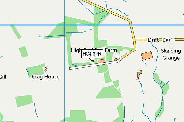 HG4 3PR map - OS VectorMap District (Ordnance Survey)