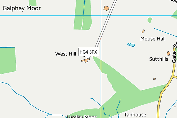 HG4 3PX map - OS VectorMap District (Ordnance Survey)