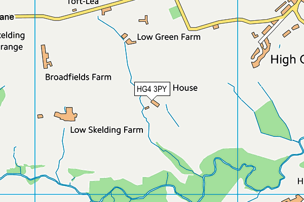 HG4 3PY map - OS VectorMap District (Ordnance Survey)